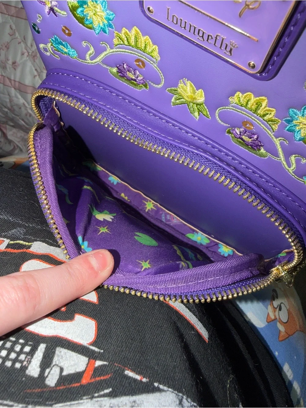 Loungefly Purple & Gold Princess Scene Mini Backpack